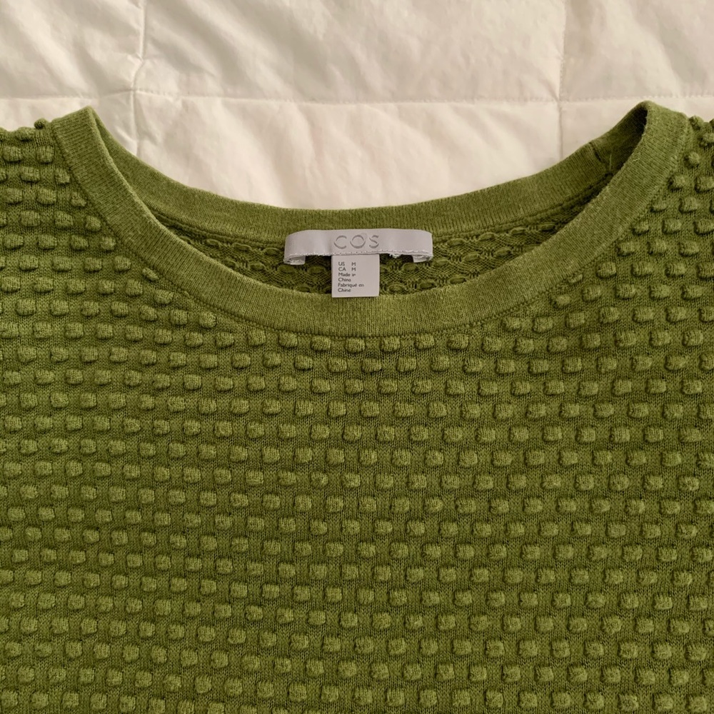 COS textured weave cotton tunic sweater - sz M